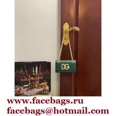 Dolce & Gabbana Calfskin 3.5 Chain phone bag Green